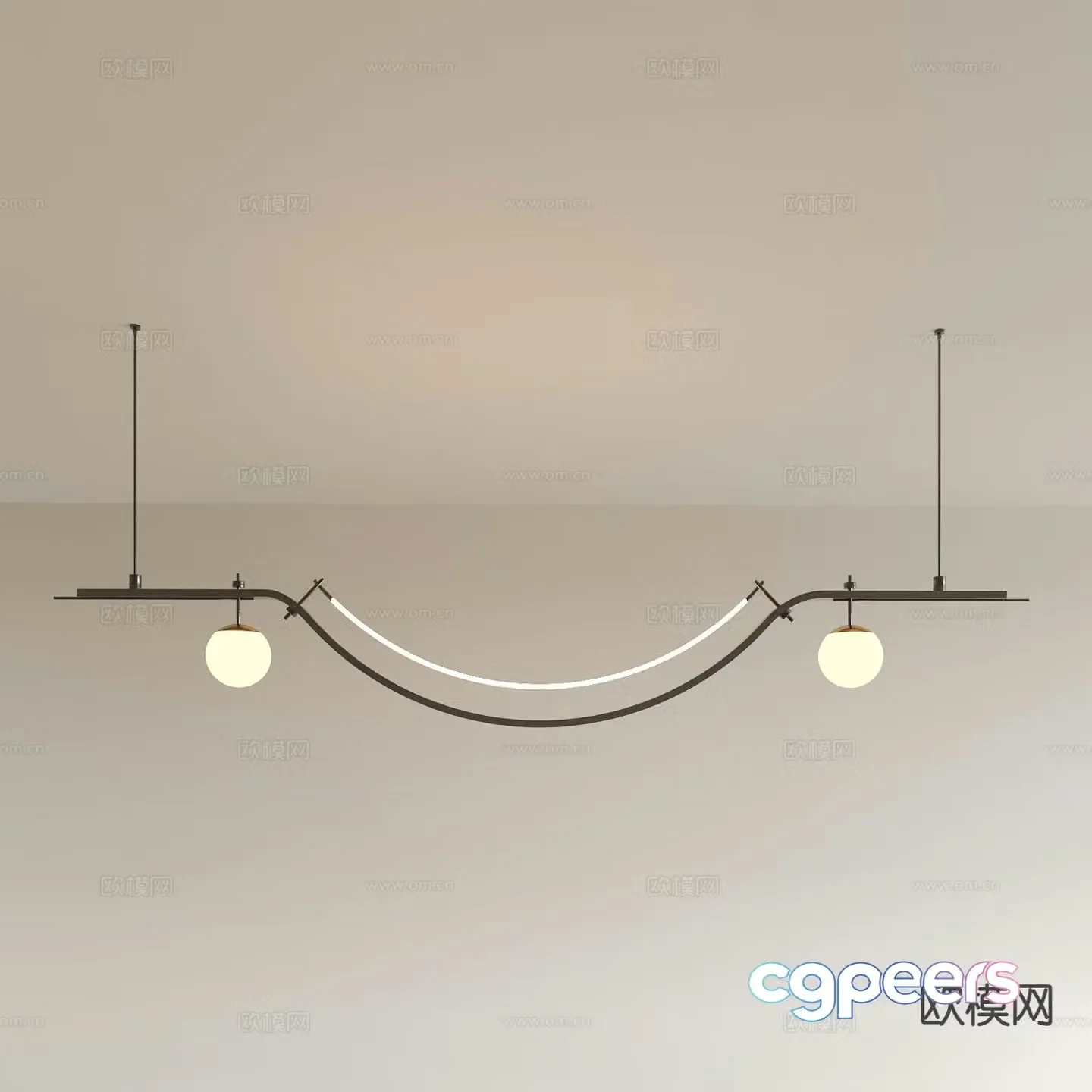 Modern chandelier dining room chandelier 3d model