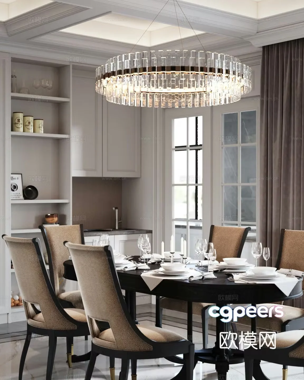 American restaurant 3d model