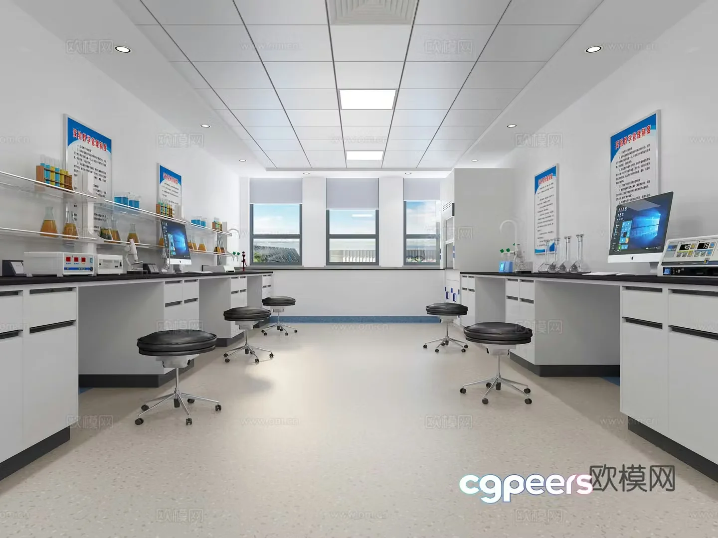 Modern laboratory 3d model