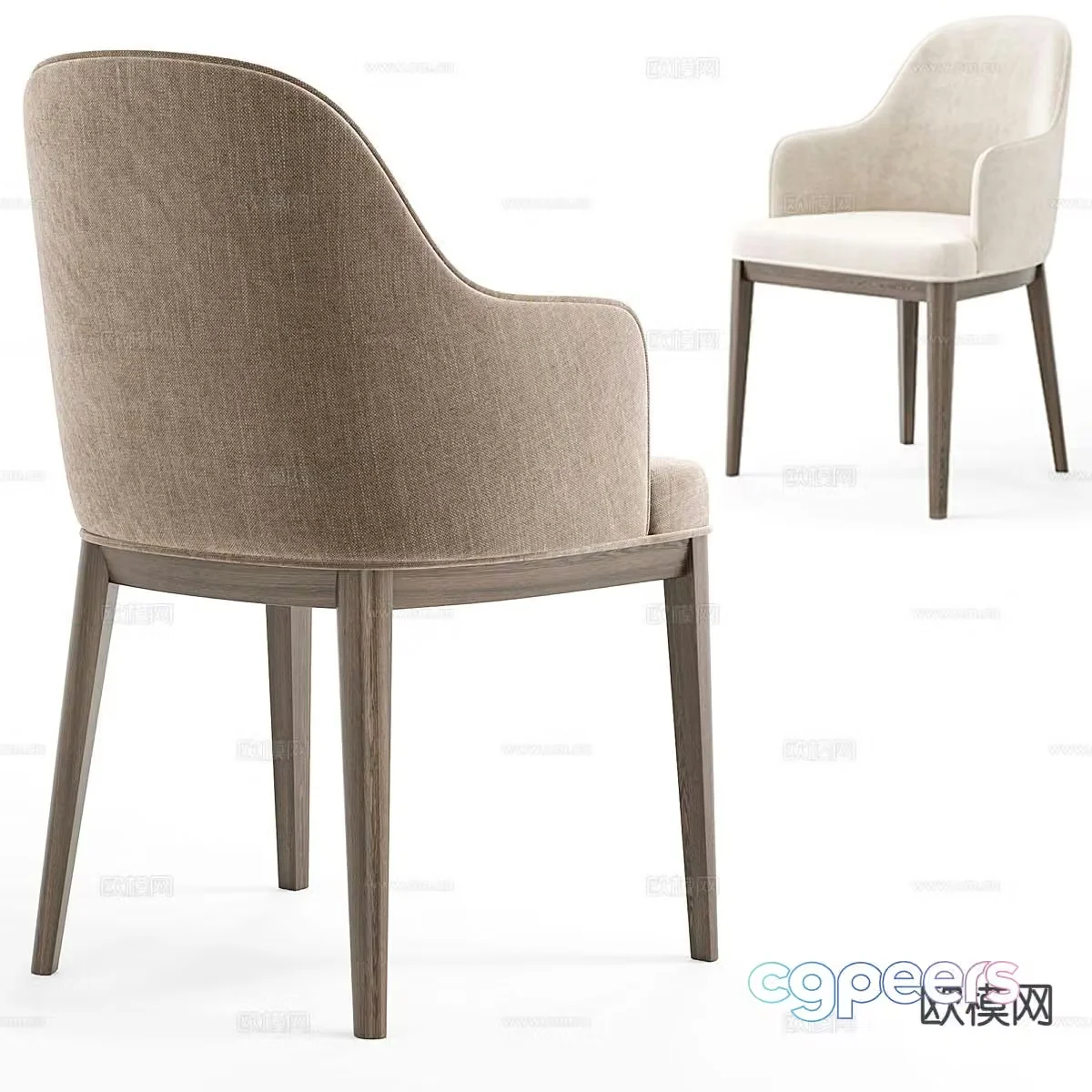 Modern chair dining chair 3d model