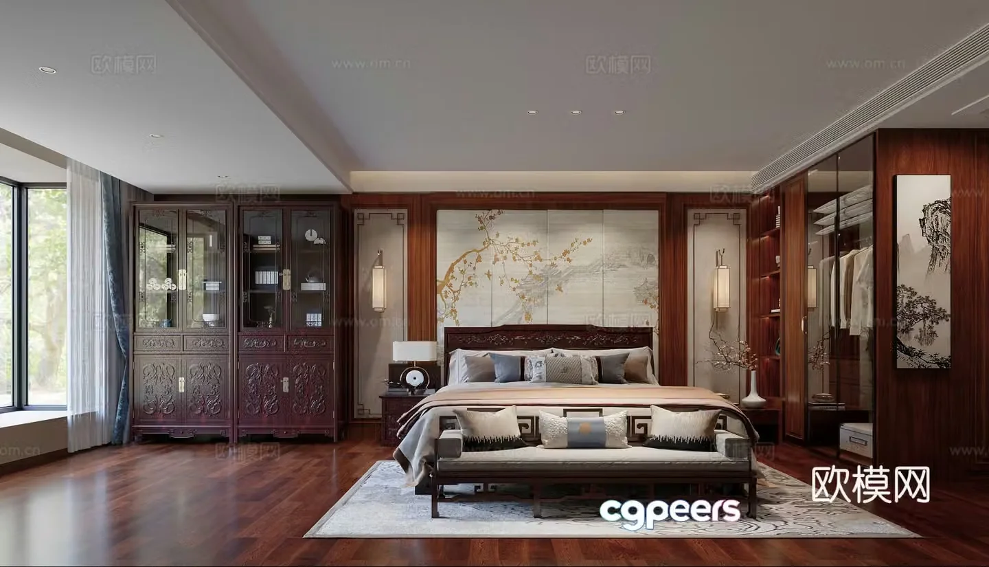 Chinese bedroom 3D model