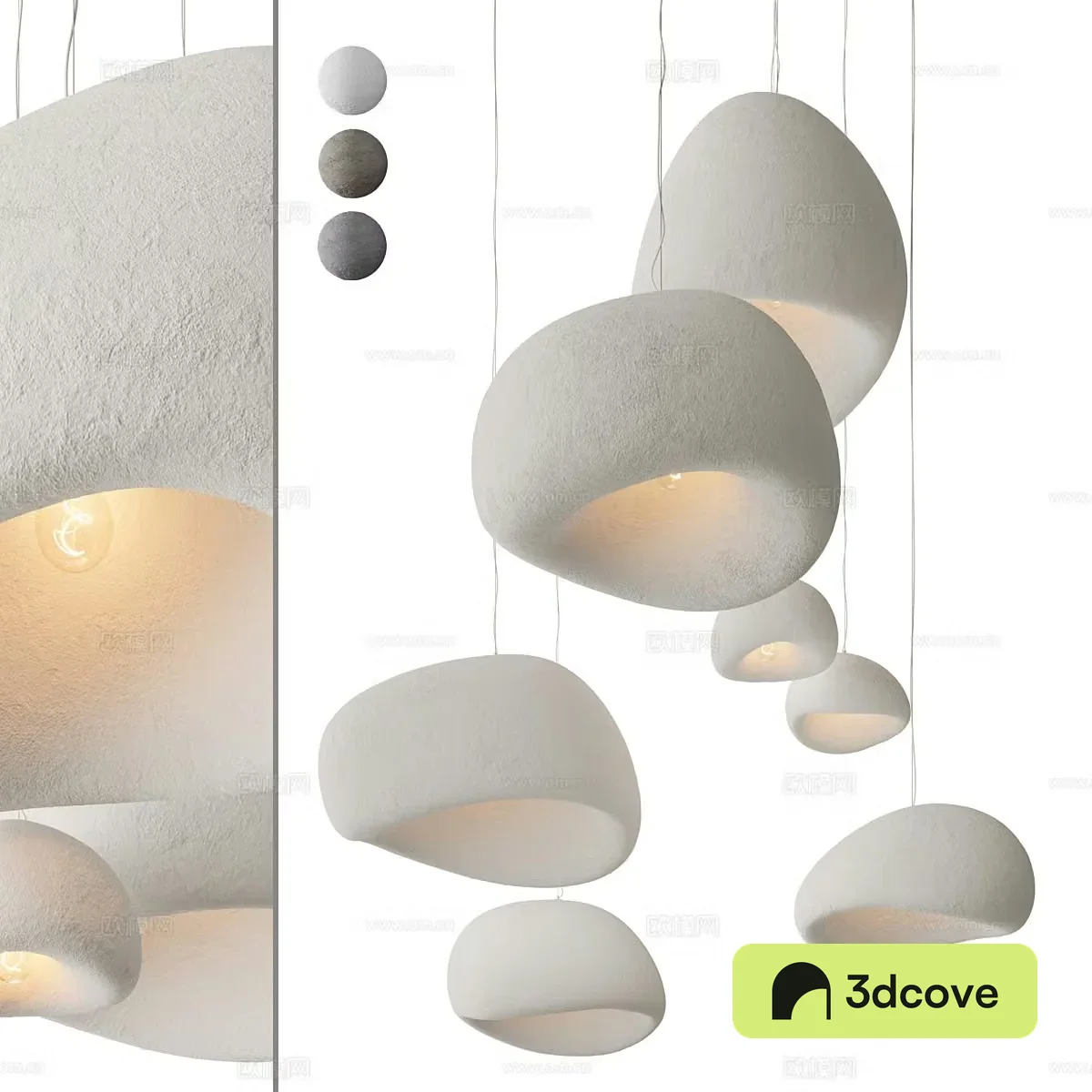 Wabi-sabi style chandelier
