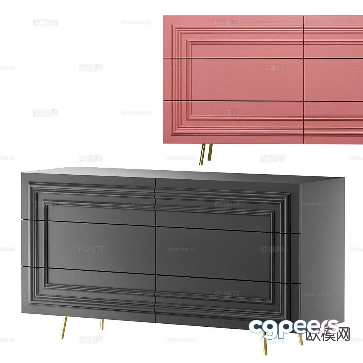 Modern side cabinet entrance cabinet 3d model