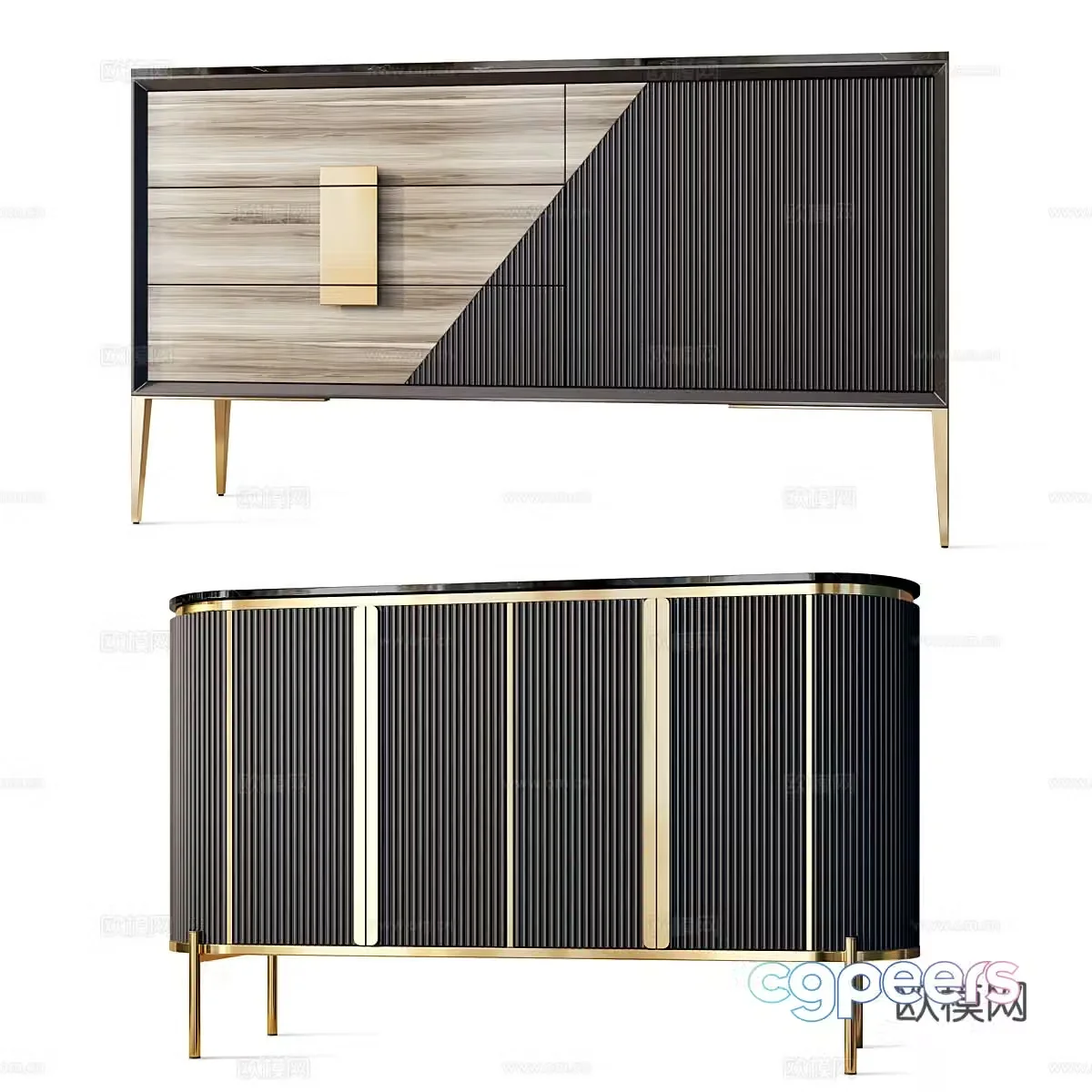 3d model of chest of drawers