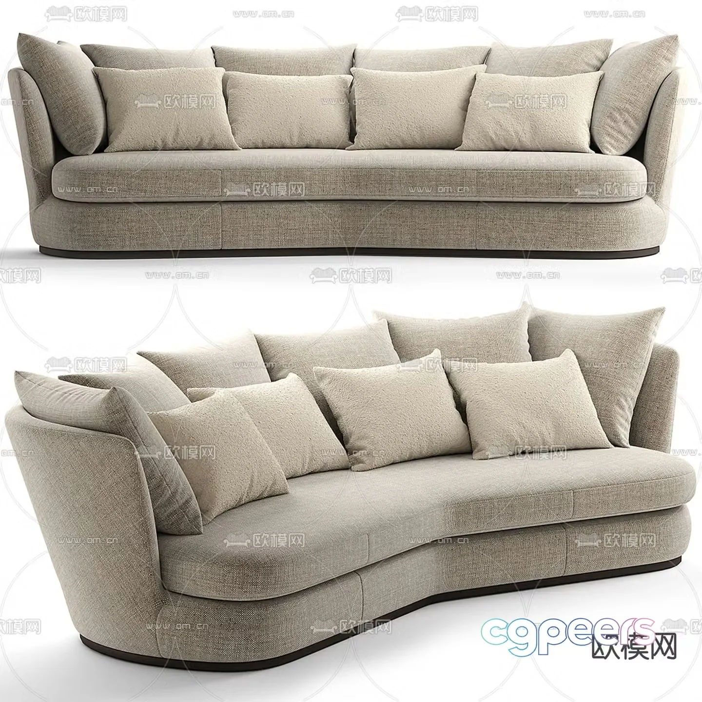 Maxalto APOLLO multi-seat sofa 3d model