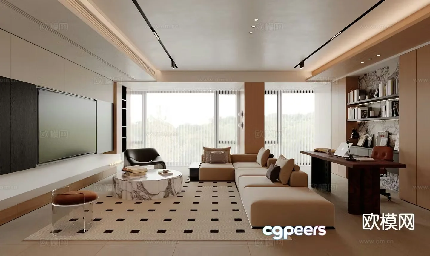 Modern living room 3d model