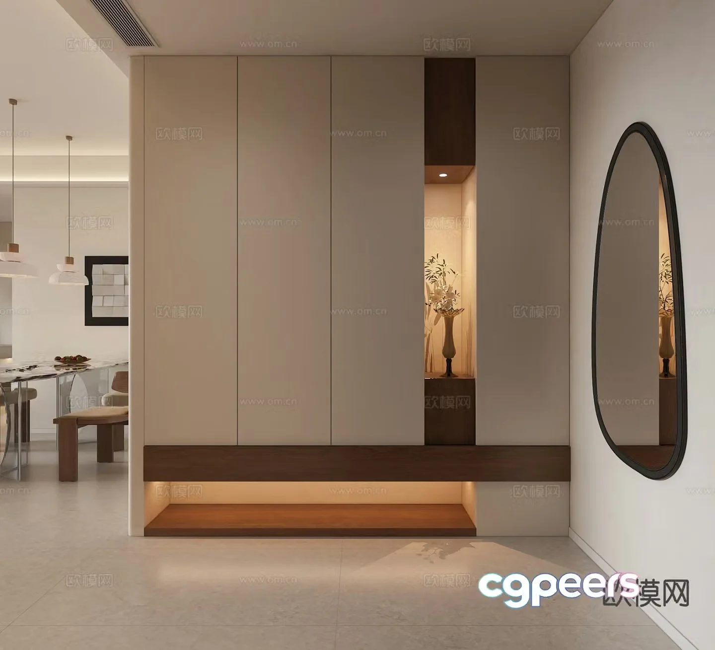 Entrance hall entrance hall aisle 3D model