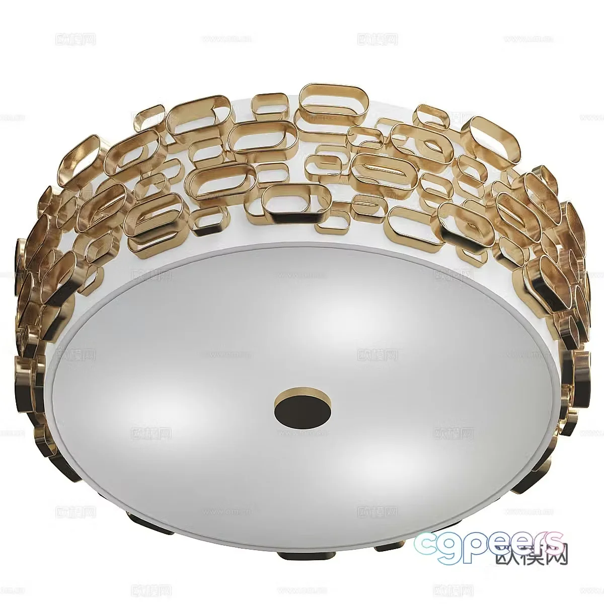 New Chinese light luxury ceiling light 3D model