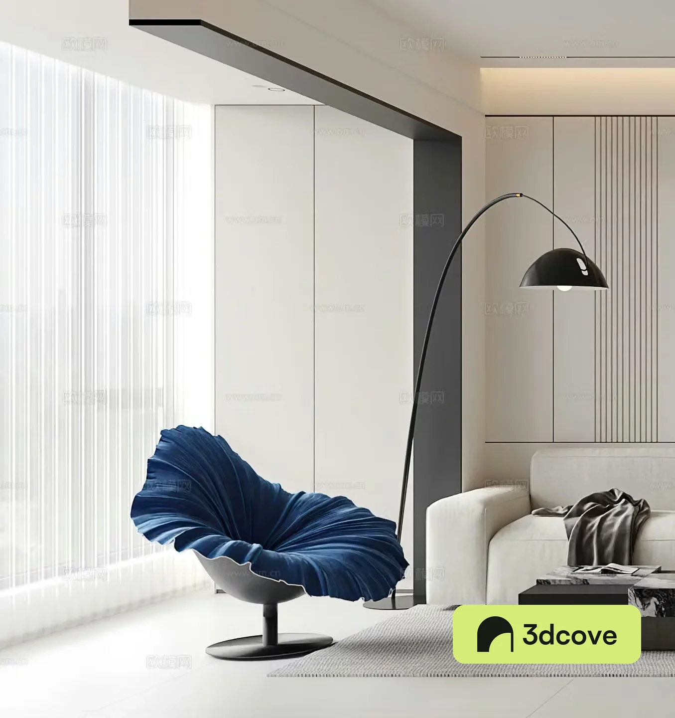Modern leisure chair petal chair