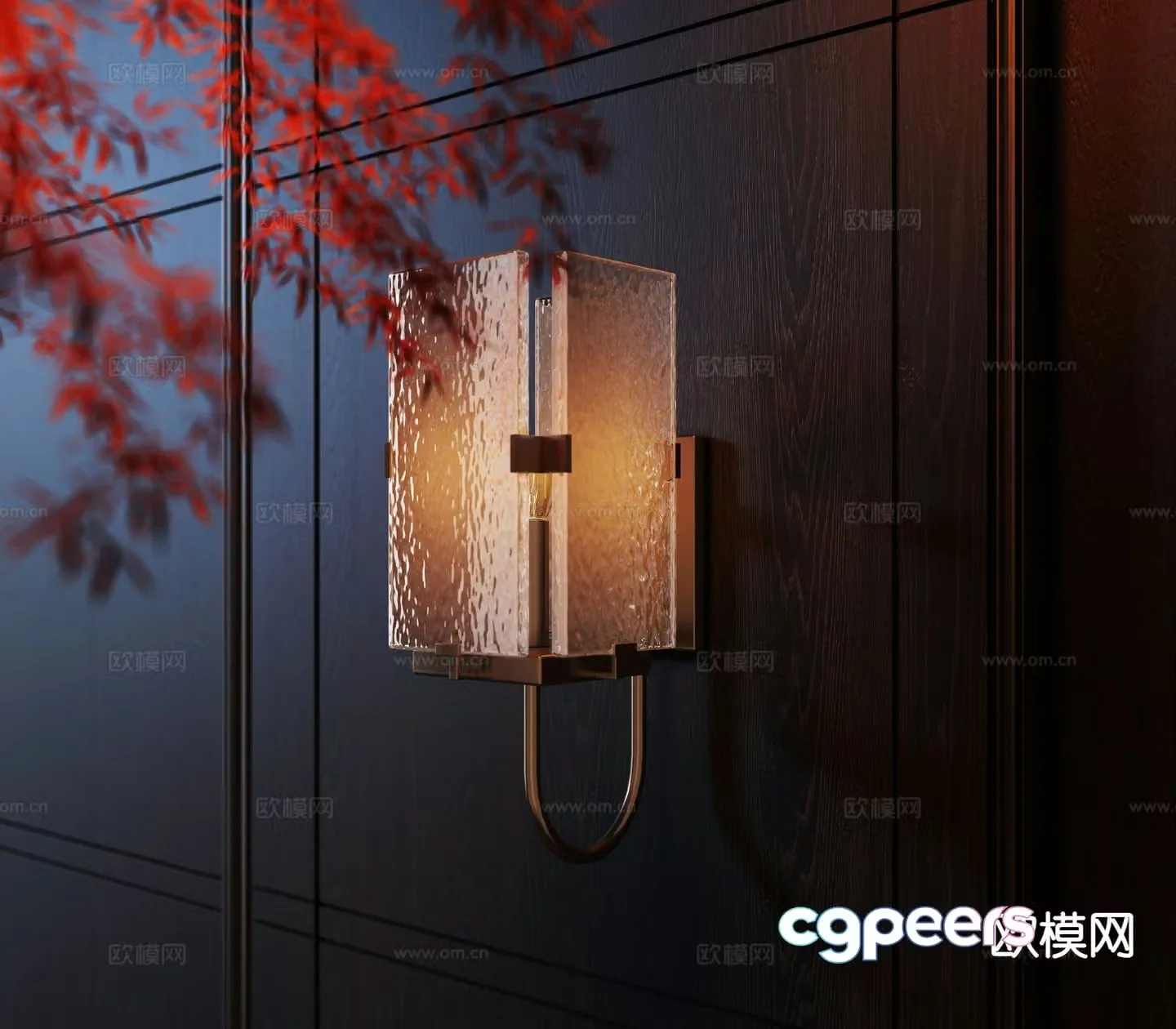 Modern glass wall light 3d model