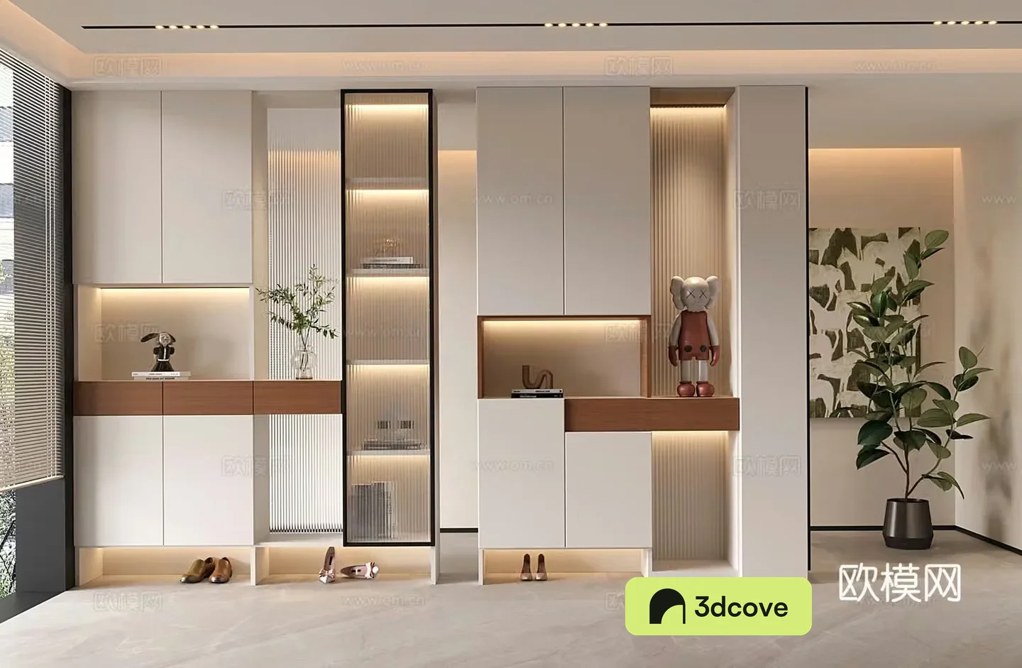 Modern entrance partition cabinet partition shoe cabinet functional entrance