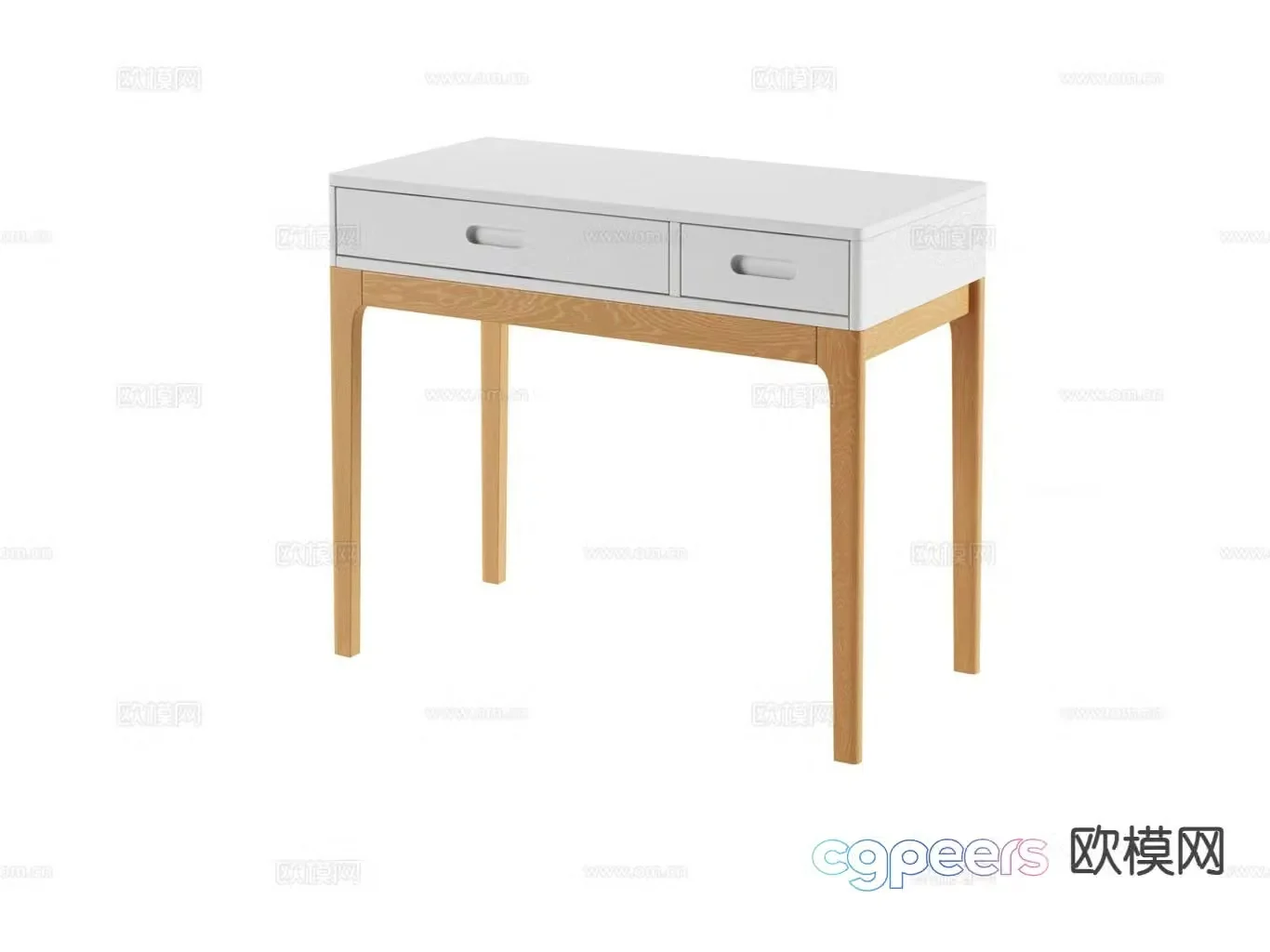 Modern desk study table 3d model