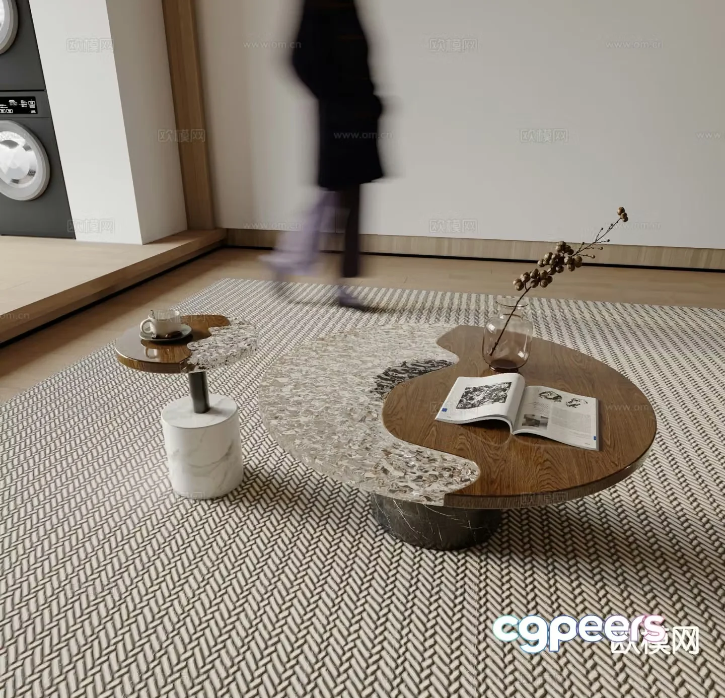 Medieval style coffee table 3D model