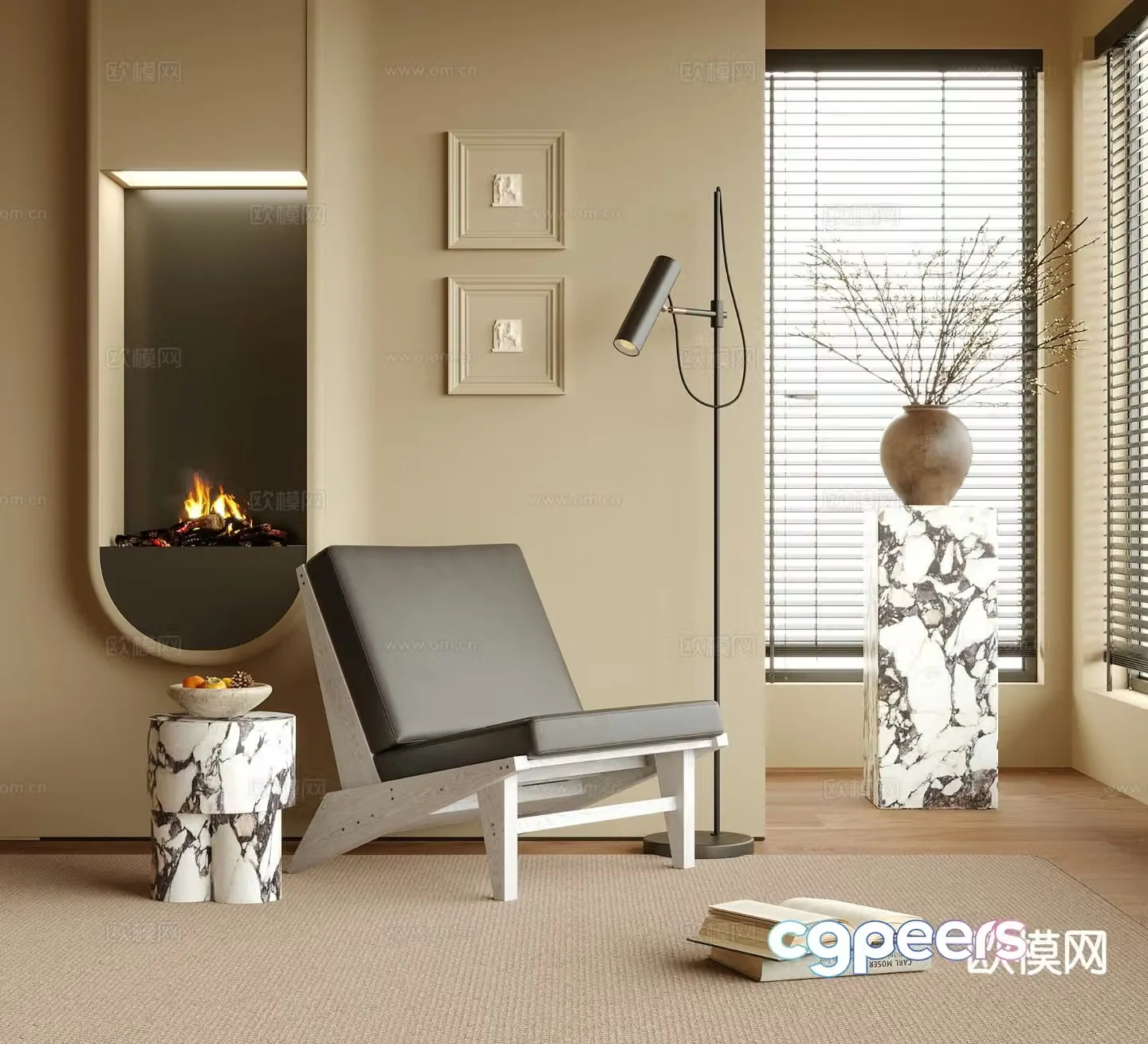 Modern lounge chair 3d model