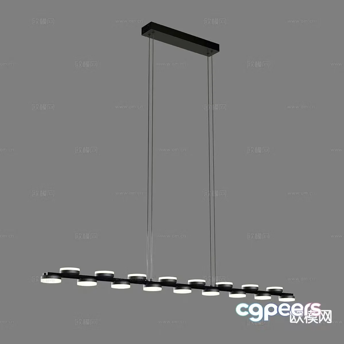 Modern minimalist chandelier hall chandelier 3d model