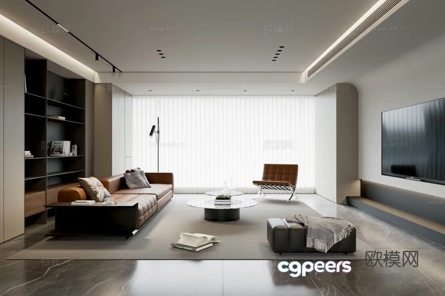 Modern living room 3d model