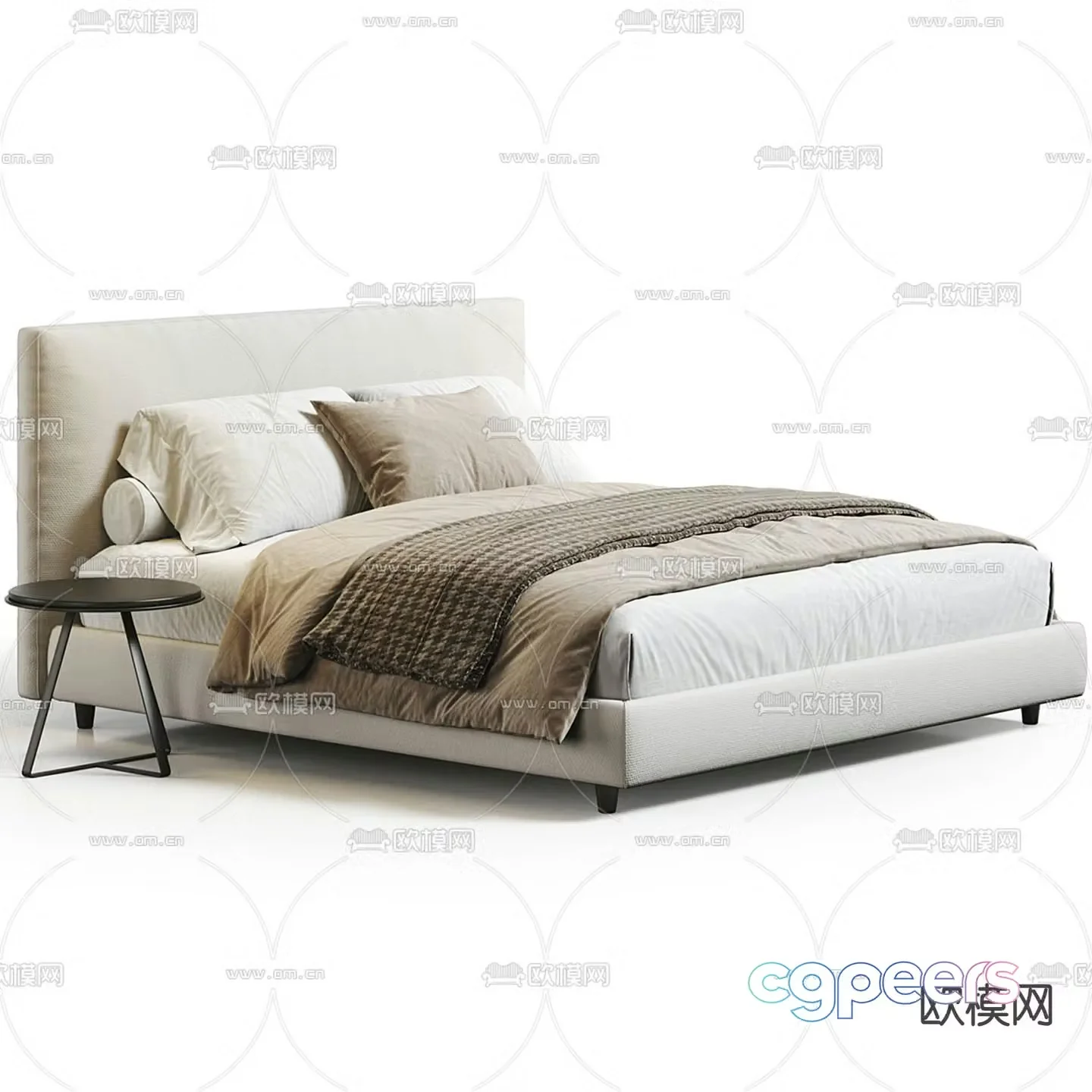 IKEA double bed 3d model