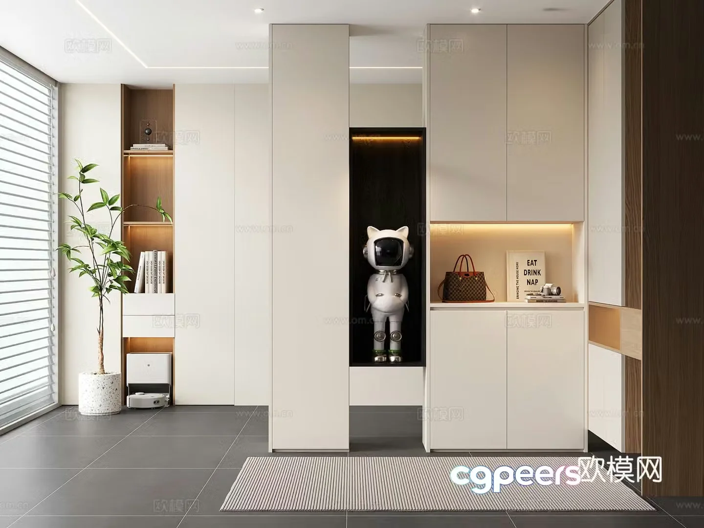 Modern porch cabinet shoe cabinet partition cabinet corner cabinet decorative cabinet shoe cabinet storage cabinet 3d model