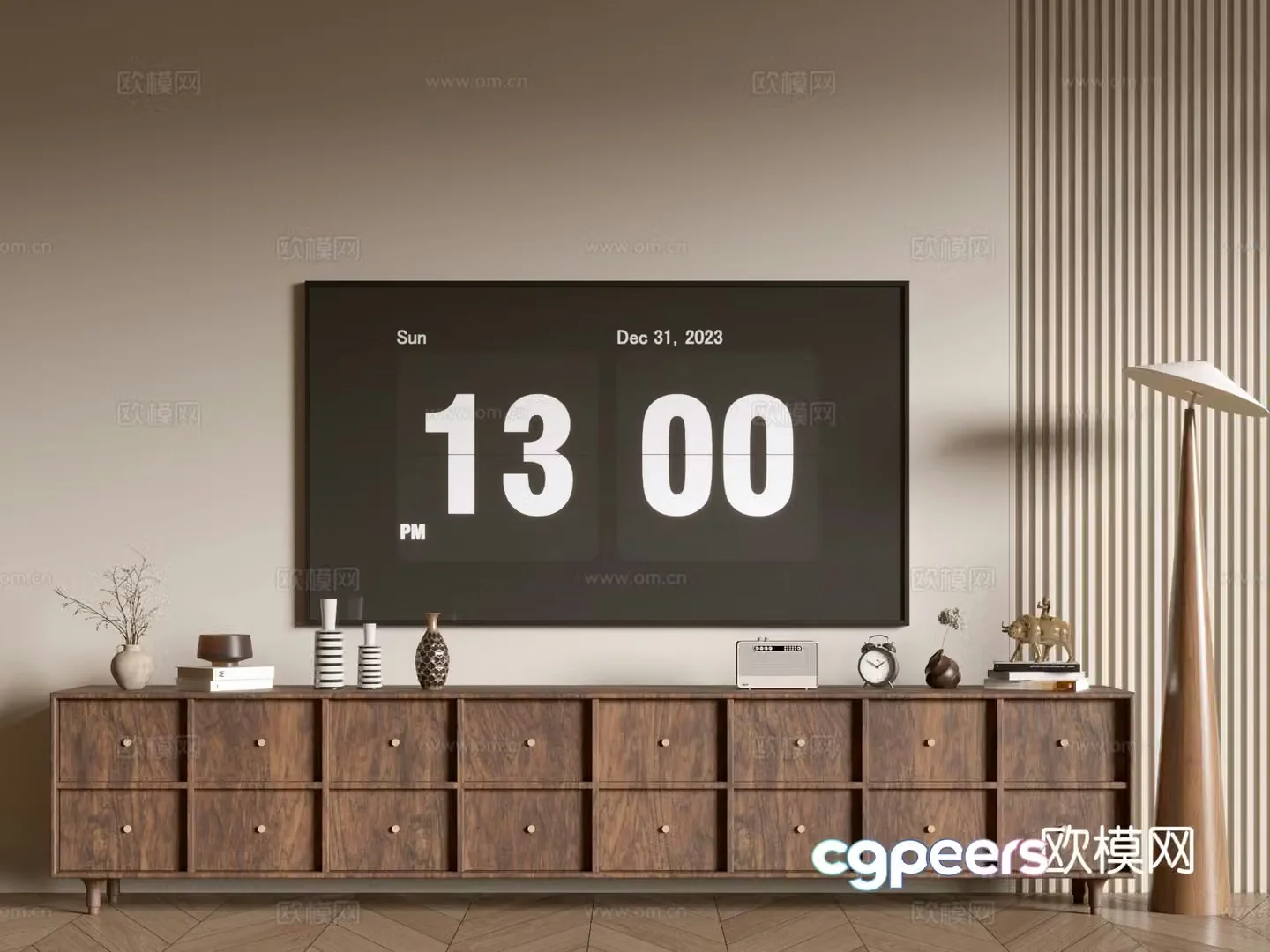 Wabi-sabi TV cabinet 3d model