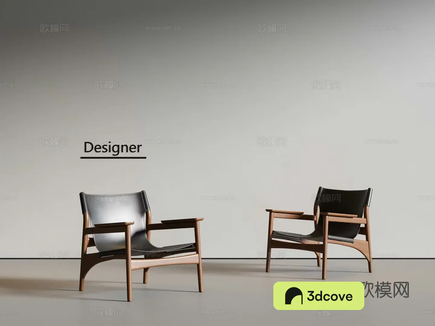 Medium style leisure chair sofa chair 3d model