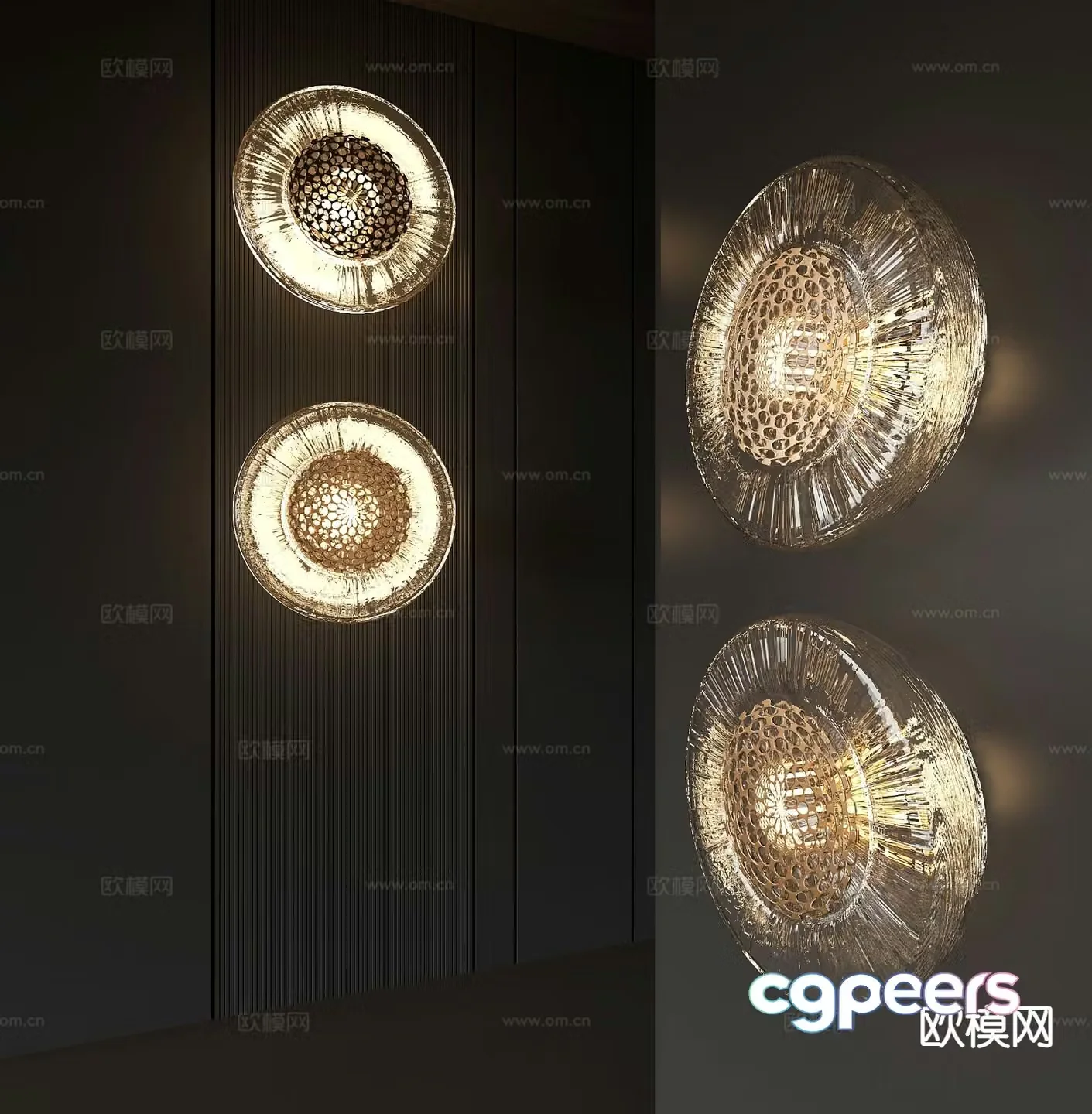 Glass wall light 3d model