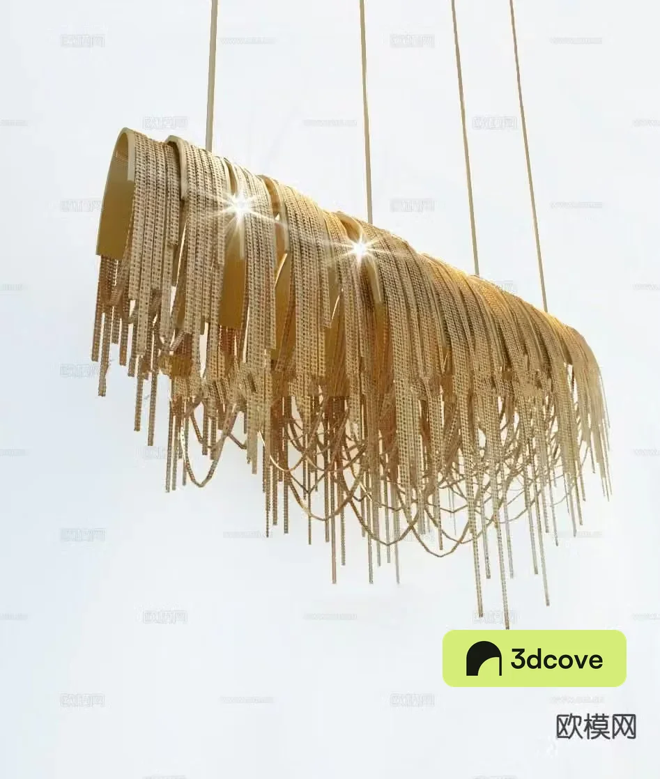 Modern metal chain chandelier