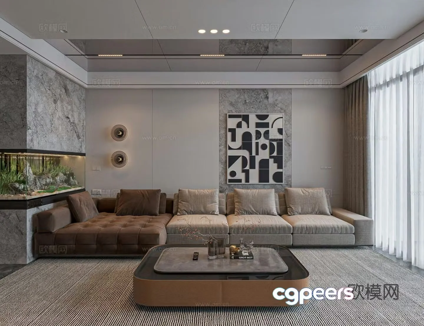 Italian living room 3d model