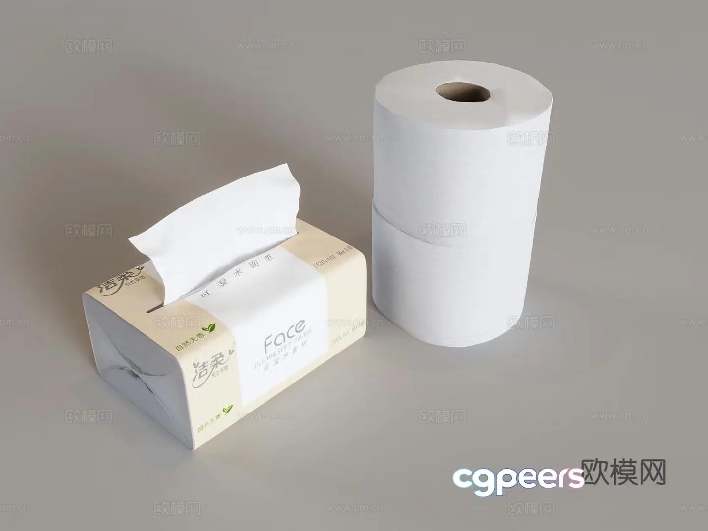 Clean and soft wettable water tissue paper draw paper roll paper towel toilet paper 3d model