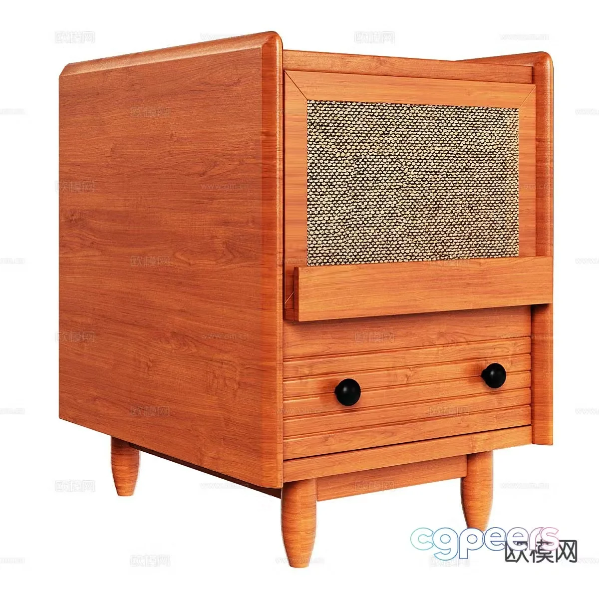 Nordic bedside table 3d model