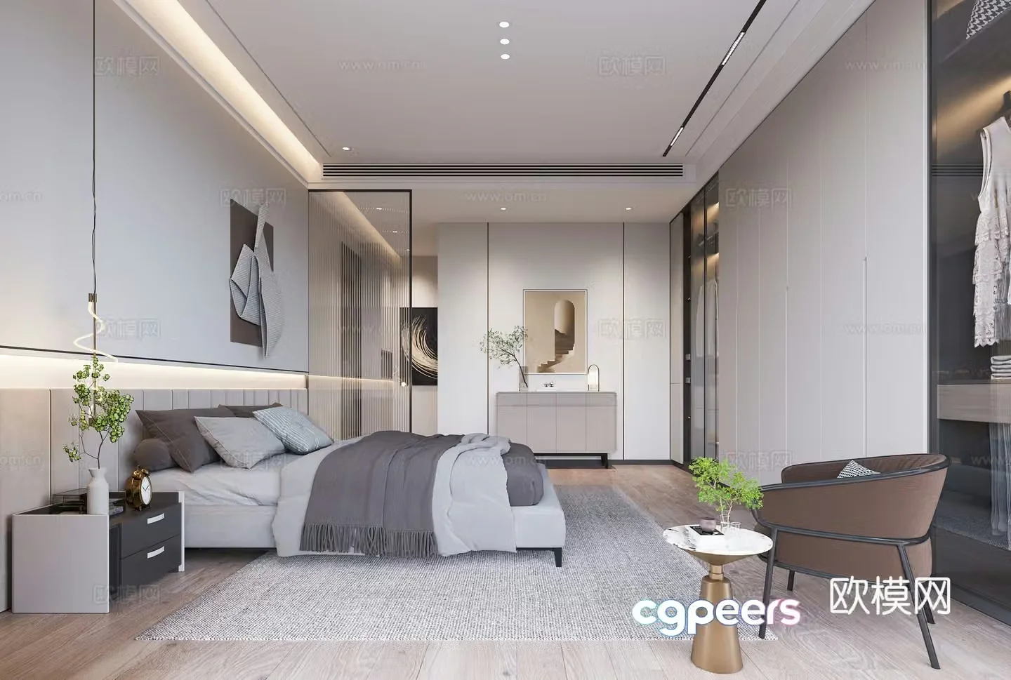 Modern bedroom 3d model