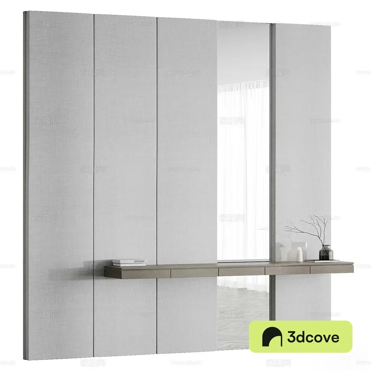 Modern bedroom background wall