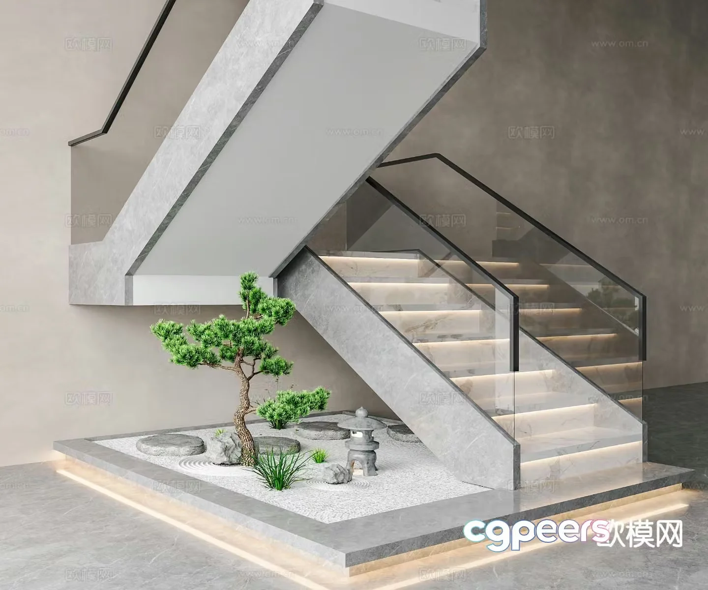Simple staircase 3d model