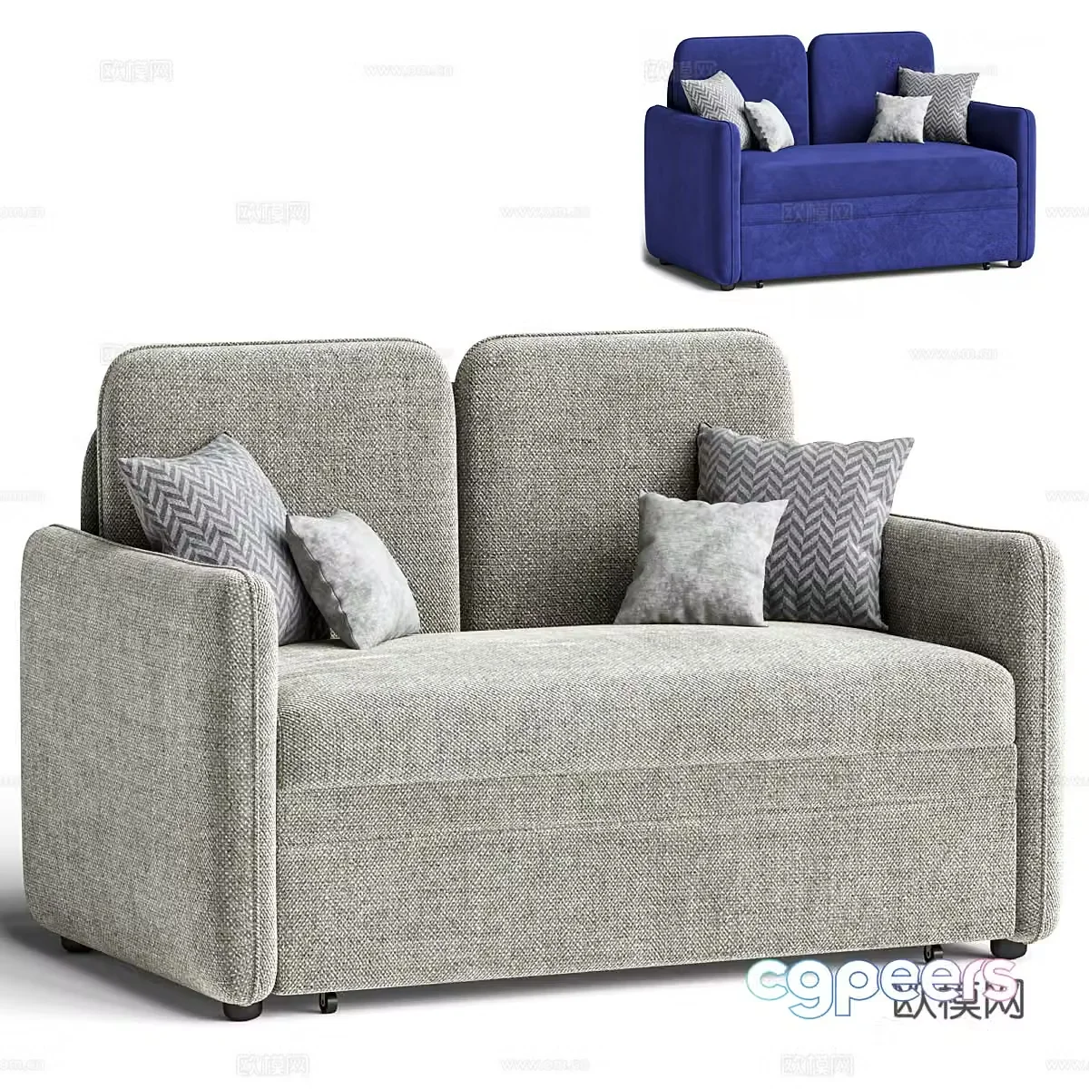 Double sofa 3d model