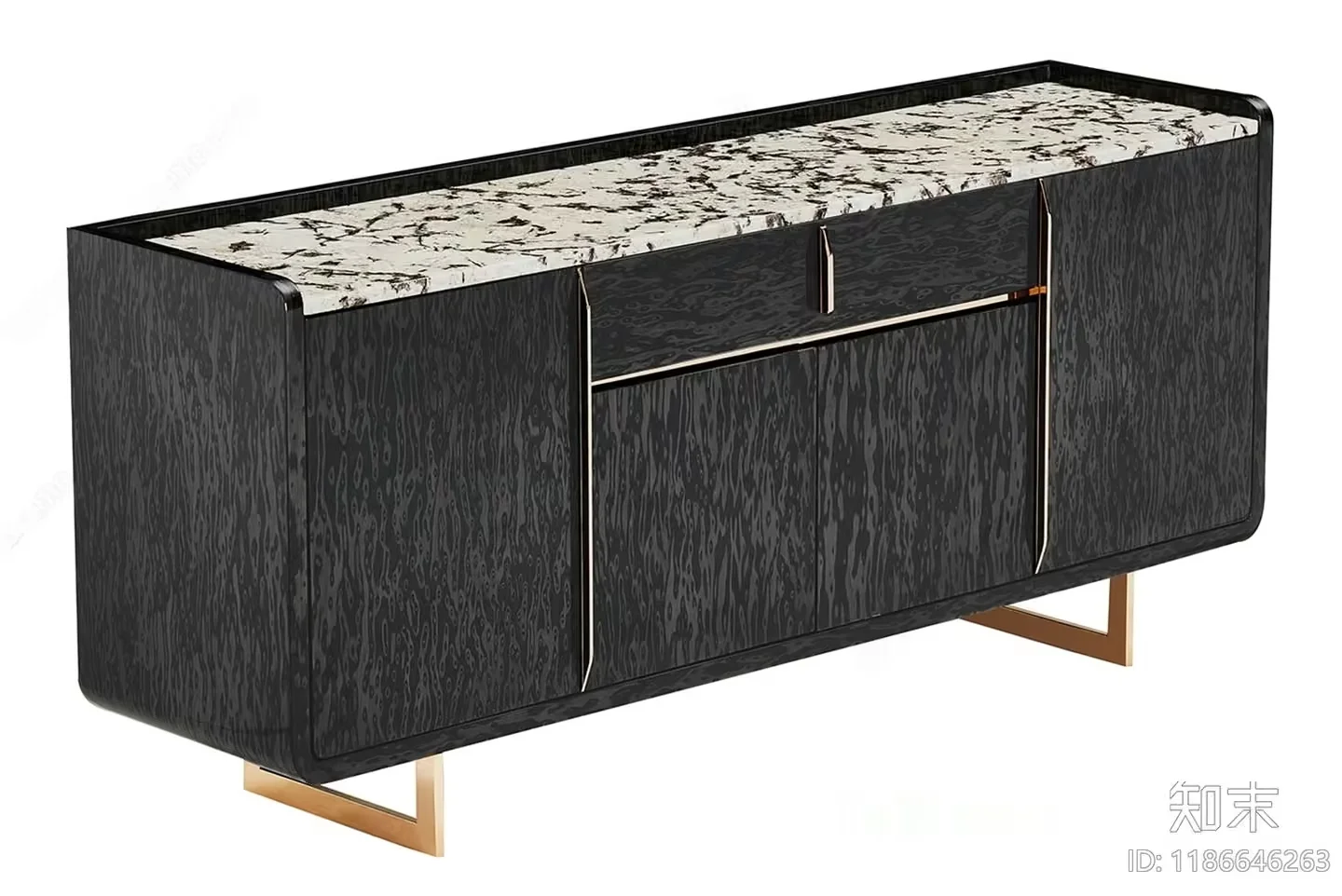 Mid-Century Modern Sideboard 3D Model – 17991 – VRAY Render