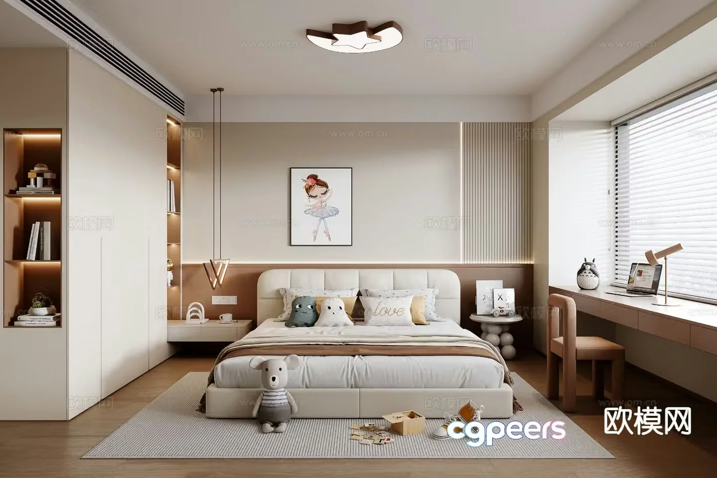 Modern girl’s room children’s room 3d model