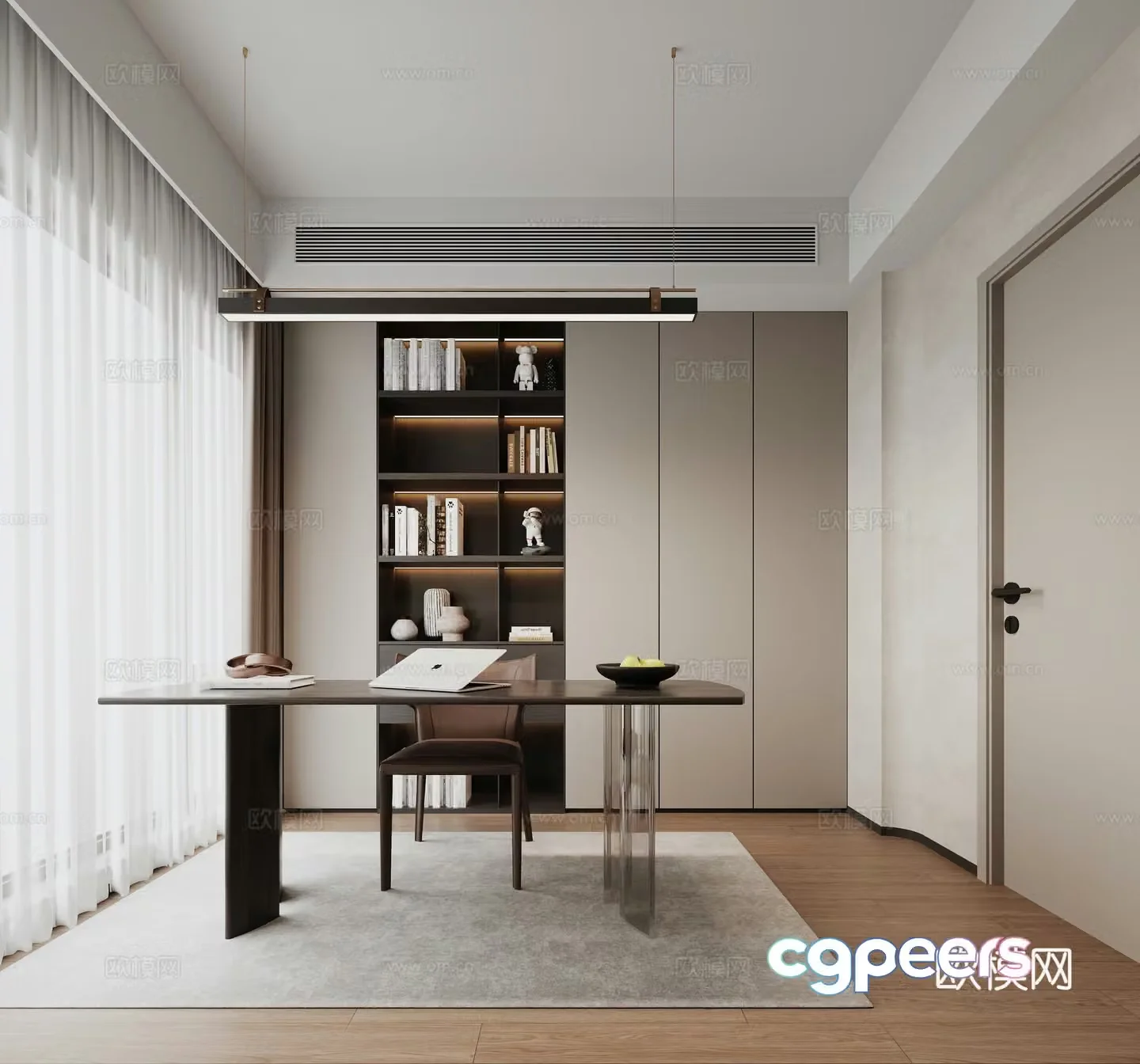 Modern study 3d model
