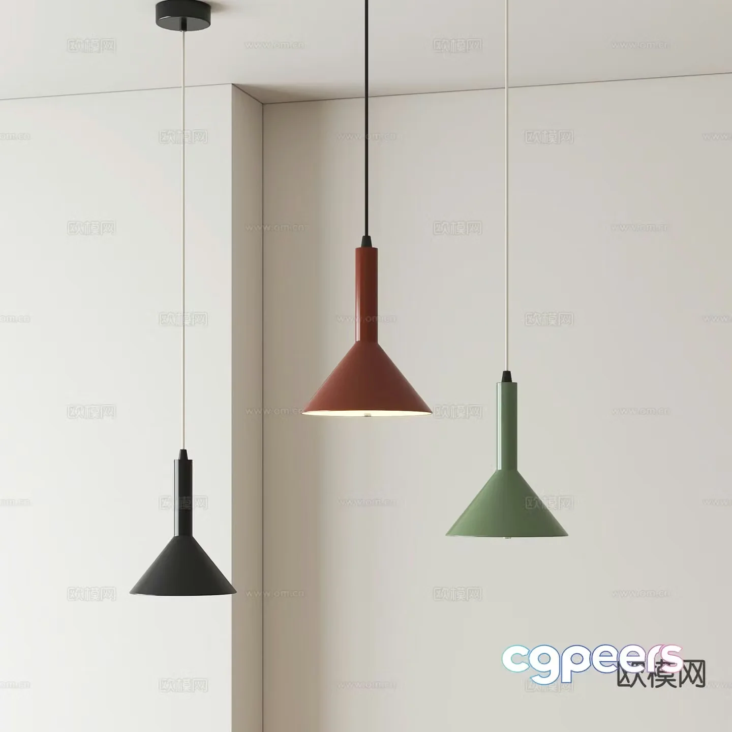 Modern chandelier 3d model