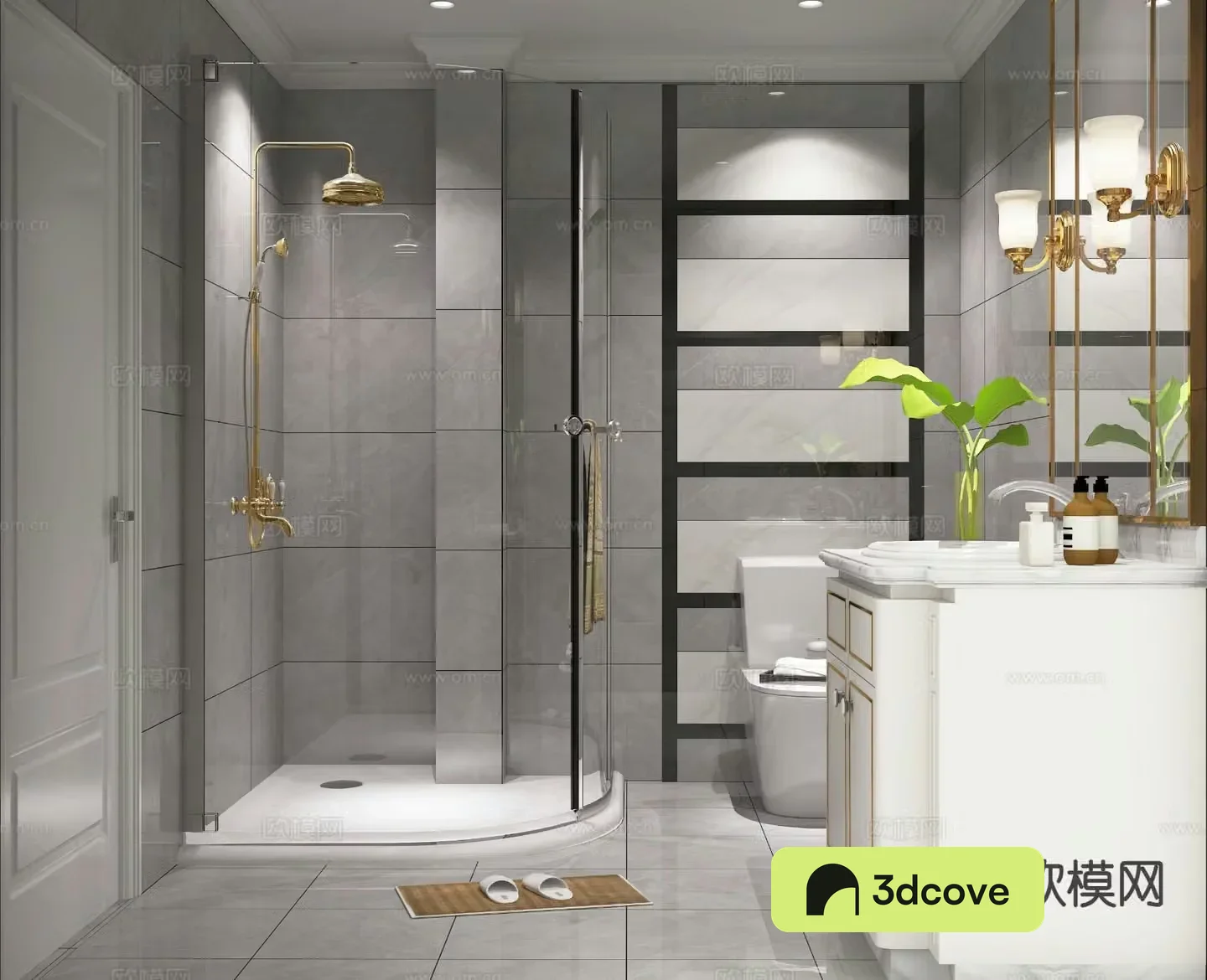 Simple European bathroom