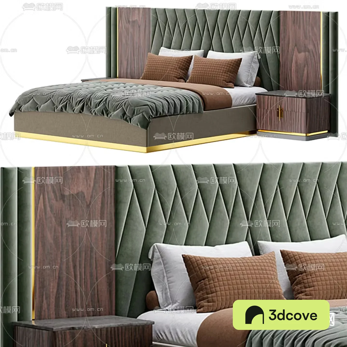American double bed