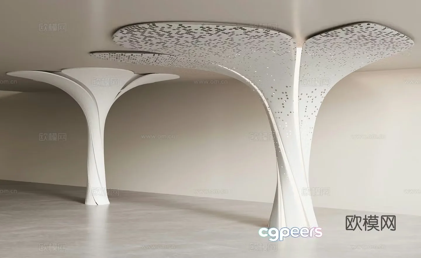 Modern shaped column 3D model