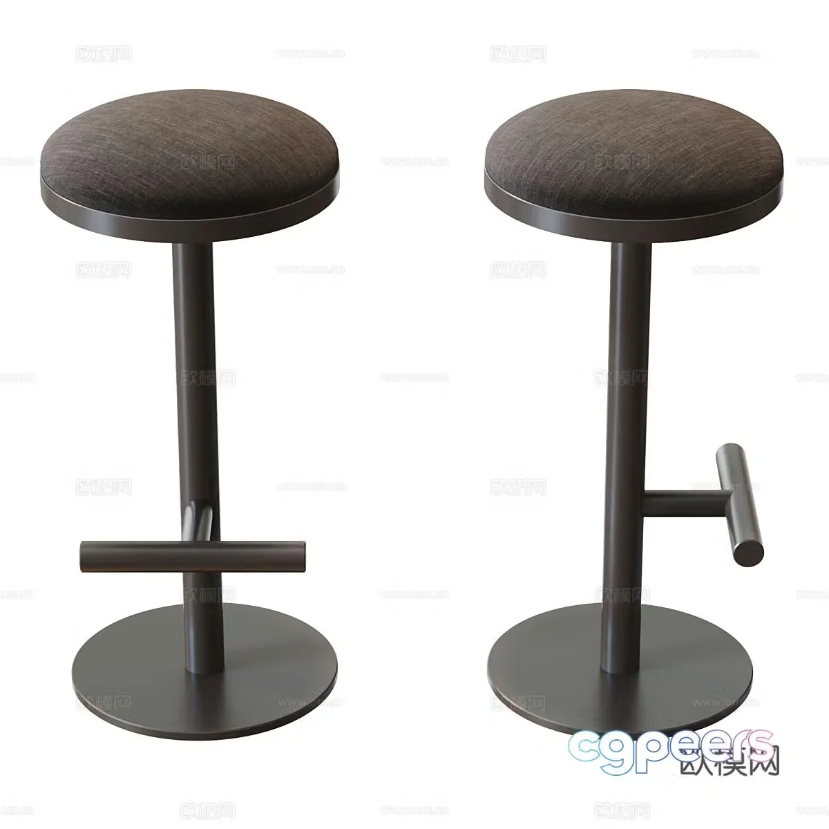Modern Italian La Redoute Bar Stool 3D Model