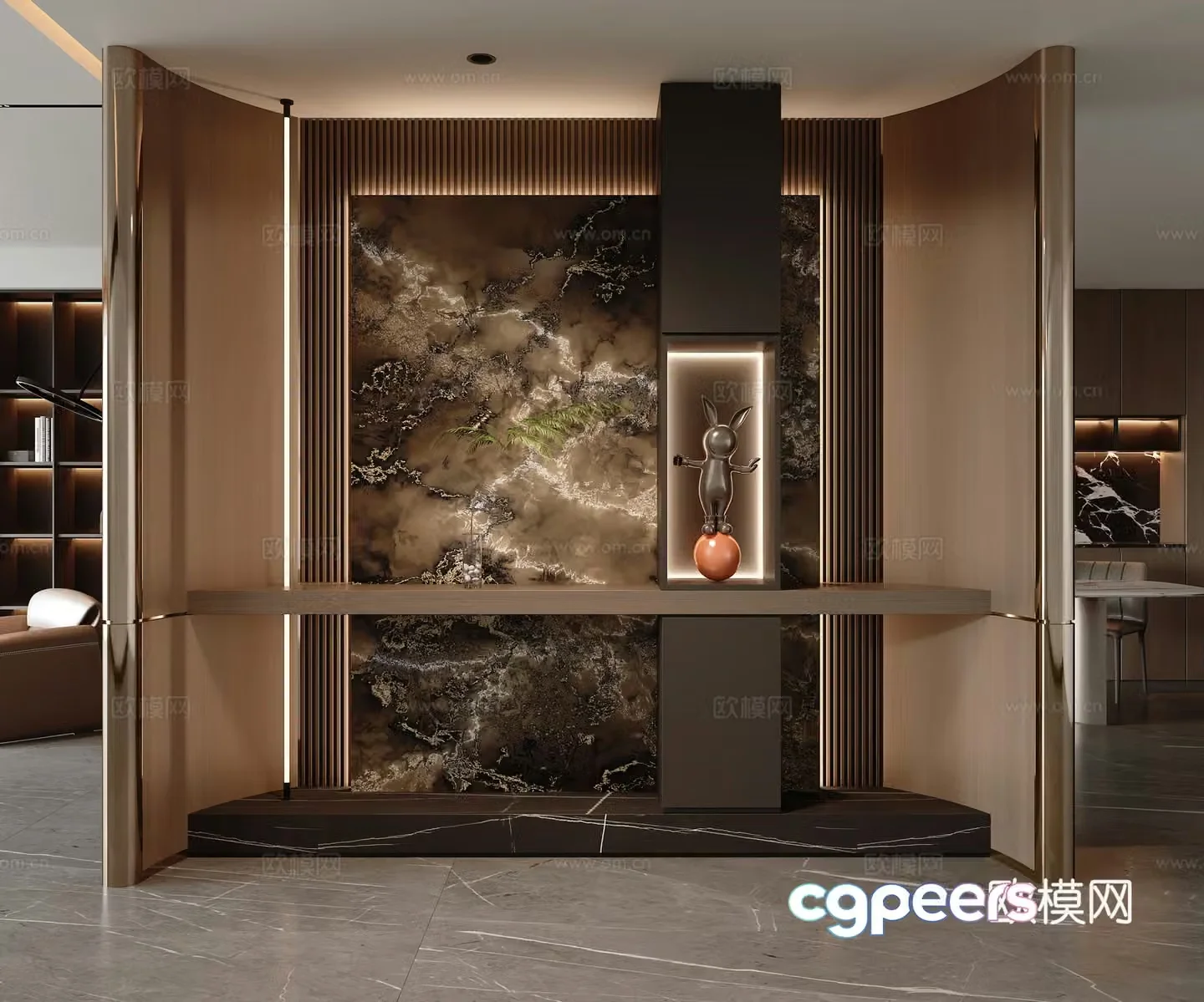 Modern Italian style entrance entrance 3D model