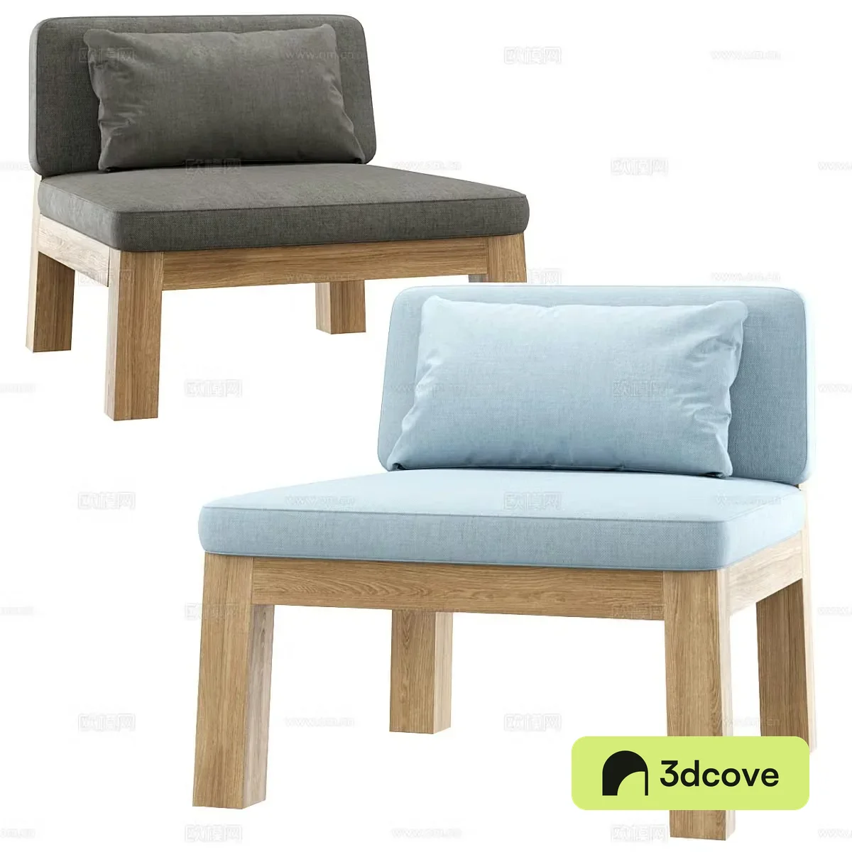Fabric leisure chair indoor leisure chair outdoor leisure chair backrest chair courtyard leisure chair wooden