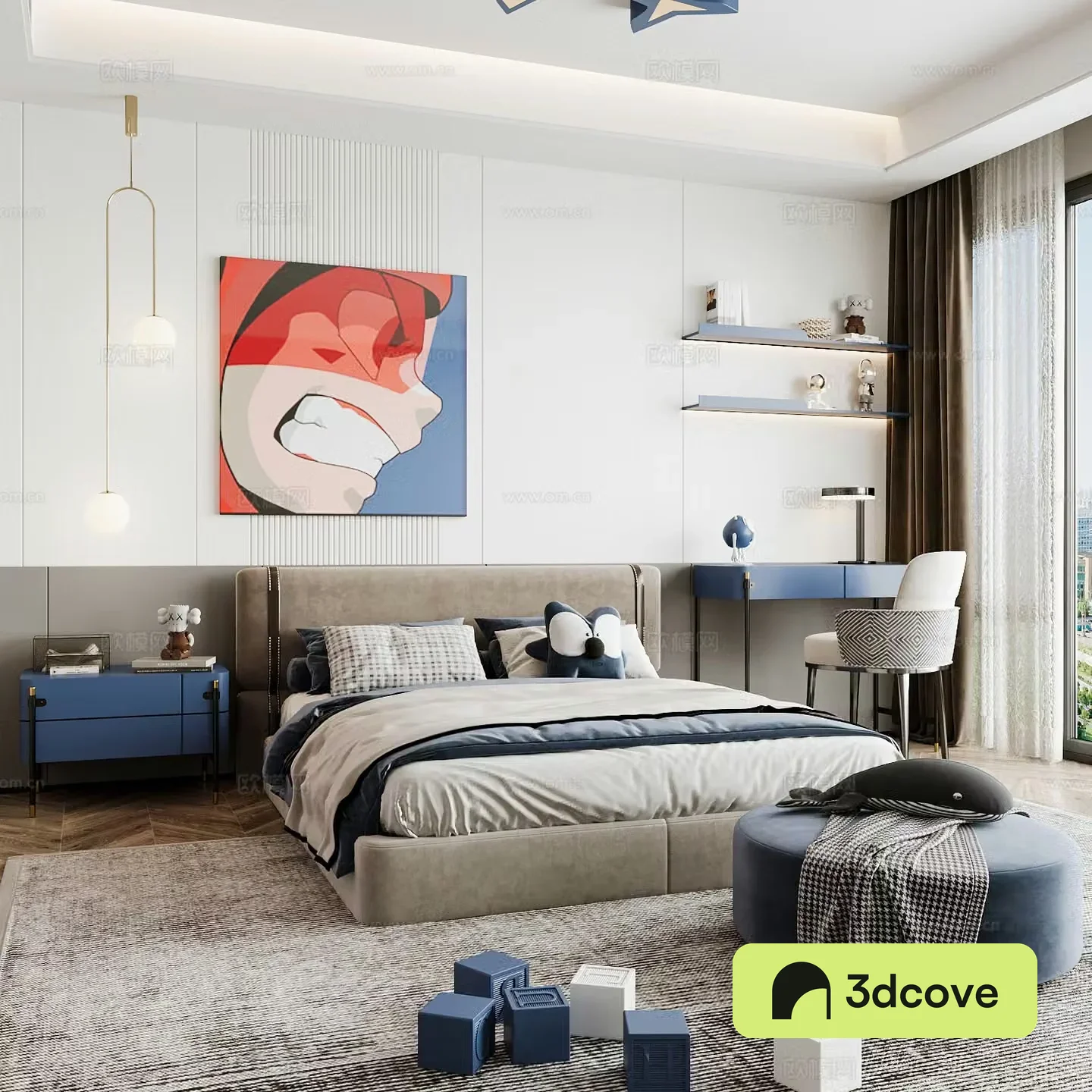 Modern children’s room boy’s room