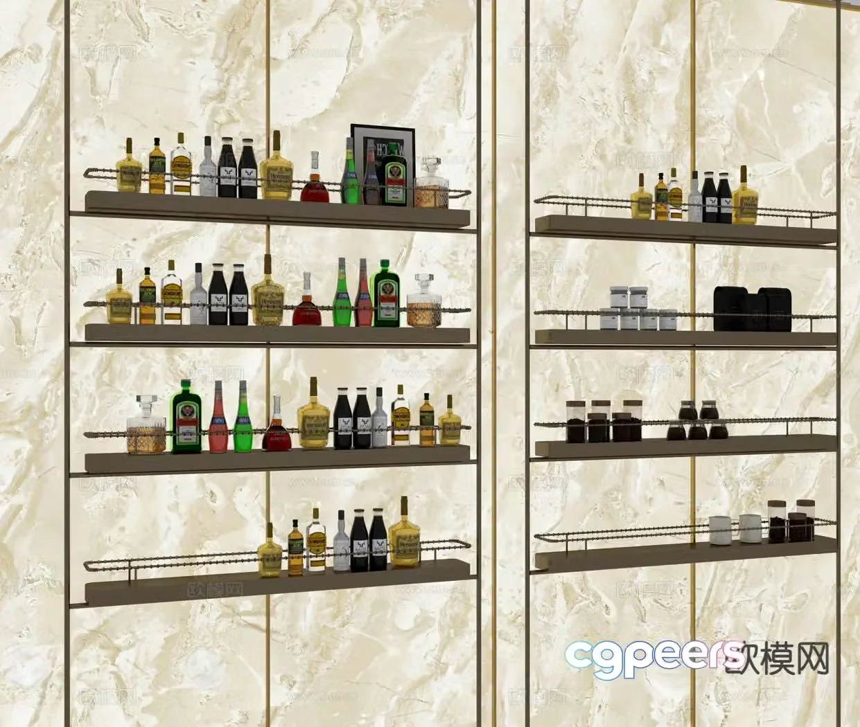 Water bar bar rack 3d model