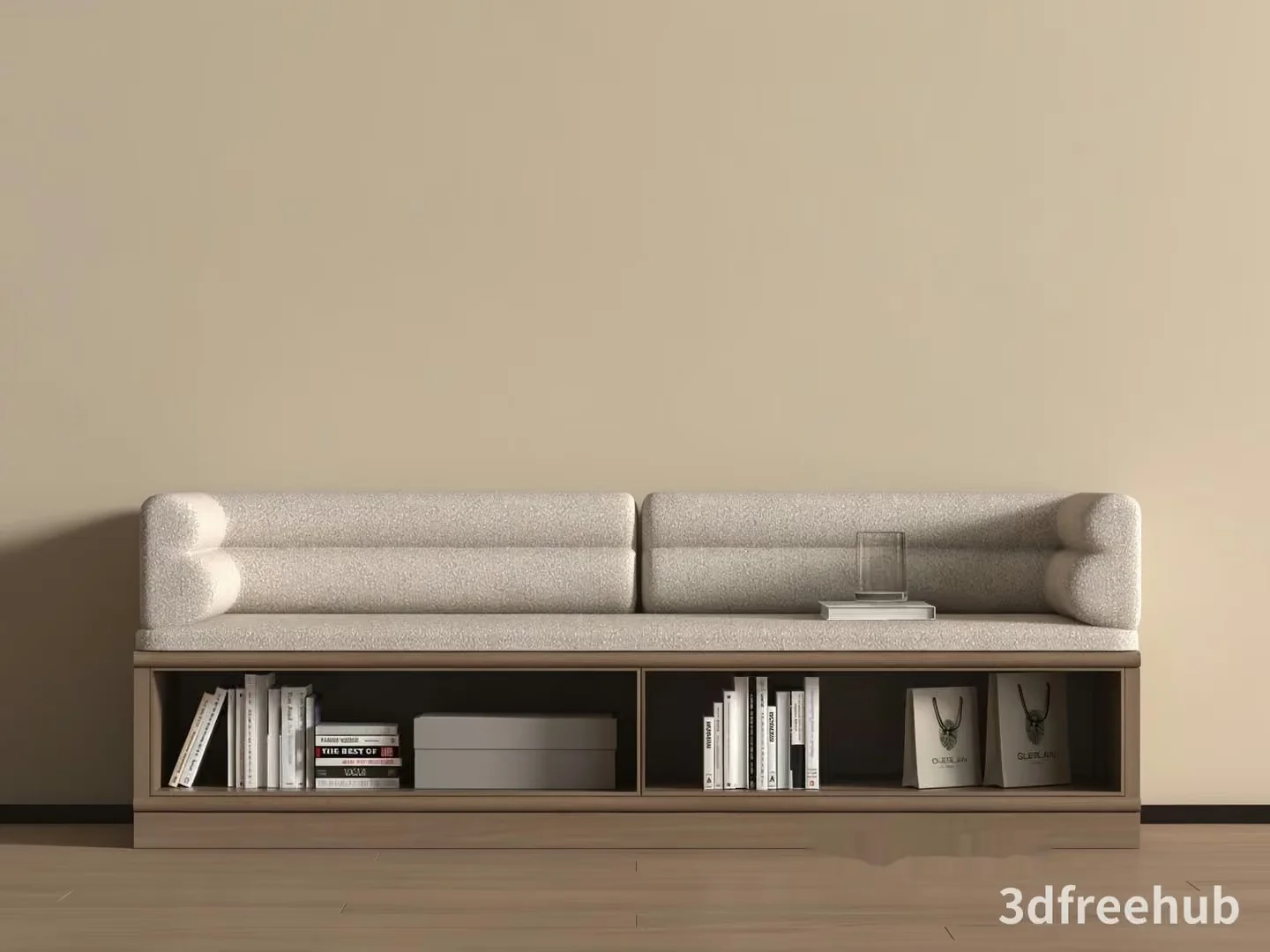 A Light-Colored Couch 3D Model – 21541 – VRAY Render