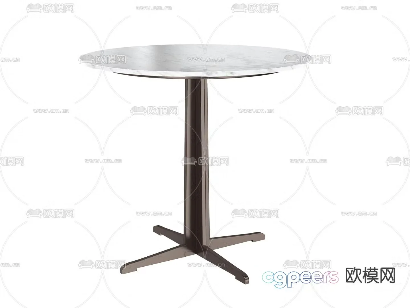 Angular and round 3d model