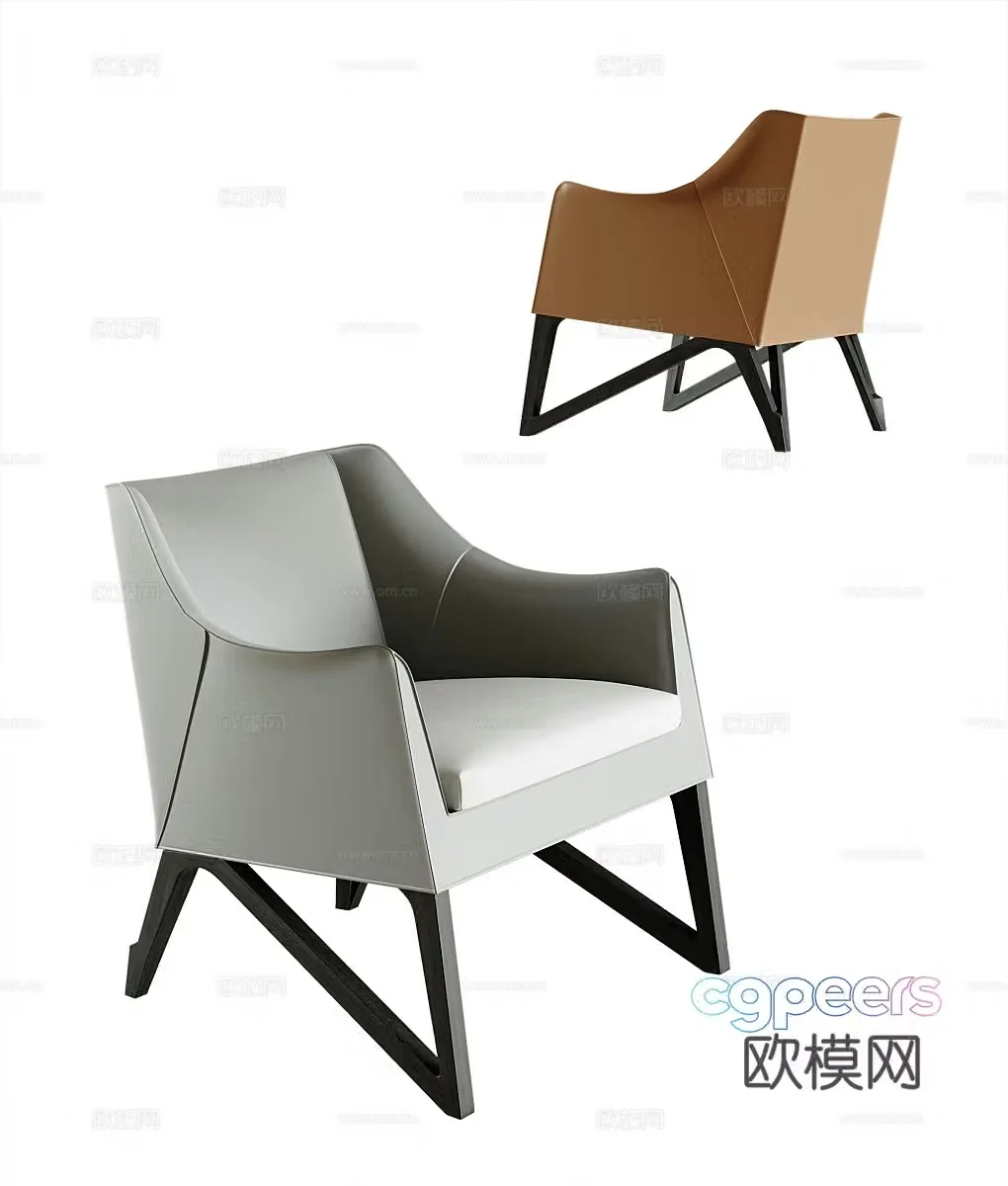 Modern chair leisure chair 3d model