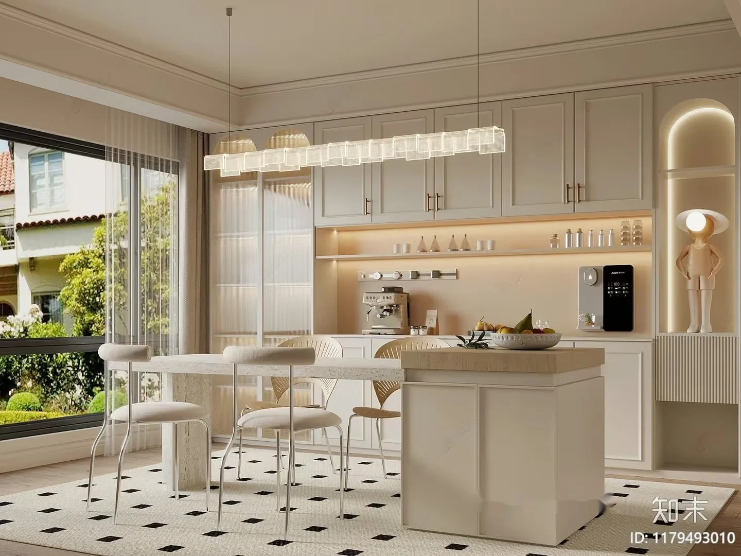 Modern Kitchen 3D Model – 13264 – VRAY Render