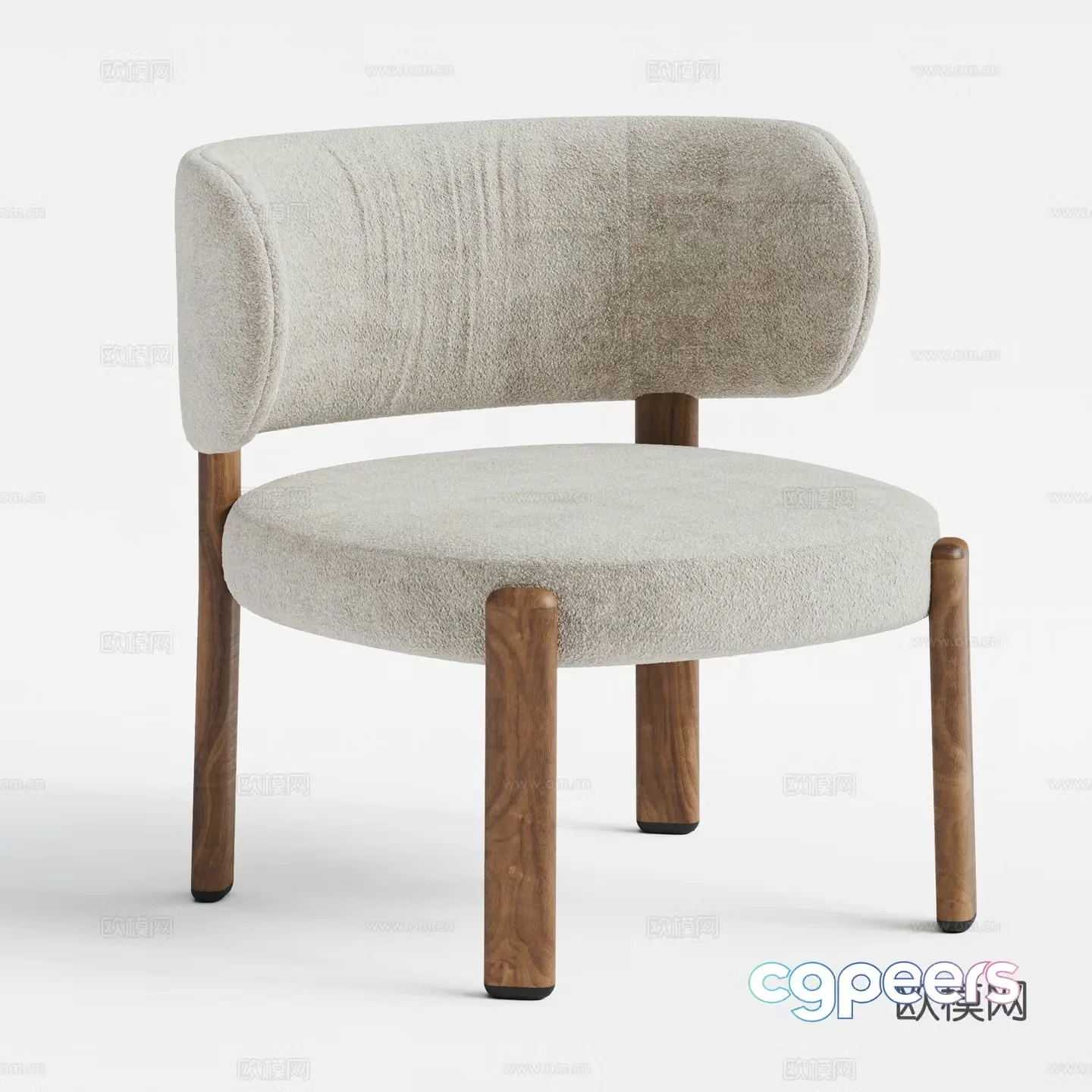 Modern mid-year leisure chair 3d model